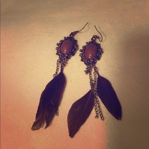 Feather earrings